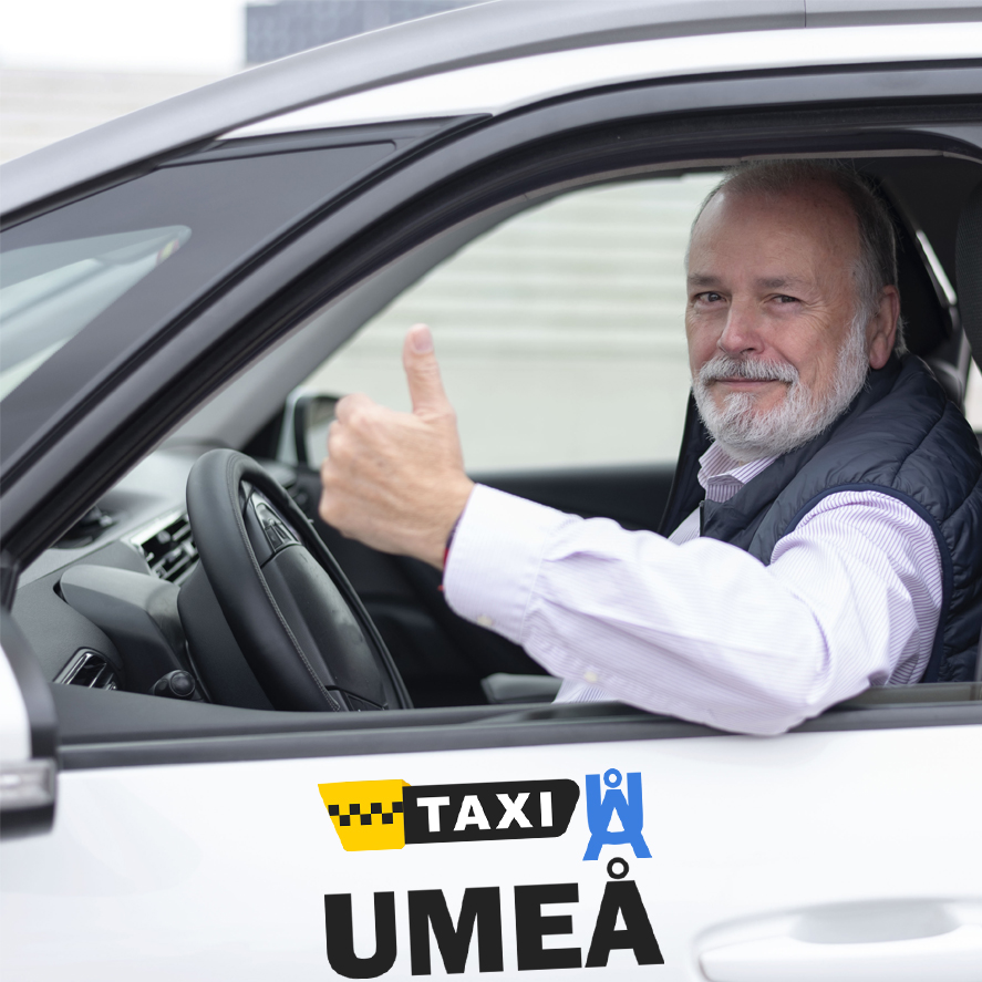 Förare i en bil från Taxi UÅ Umeå